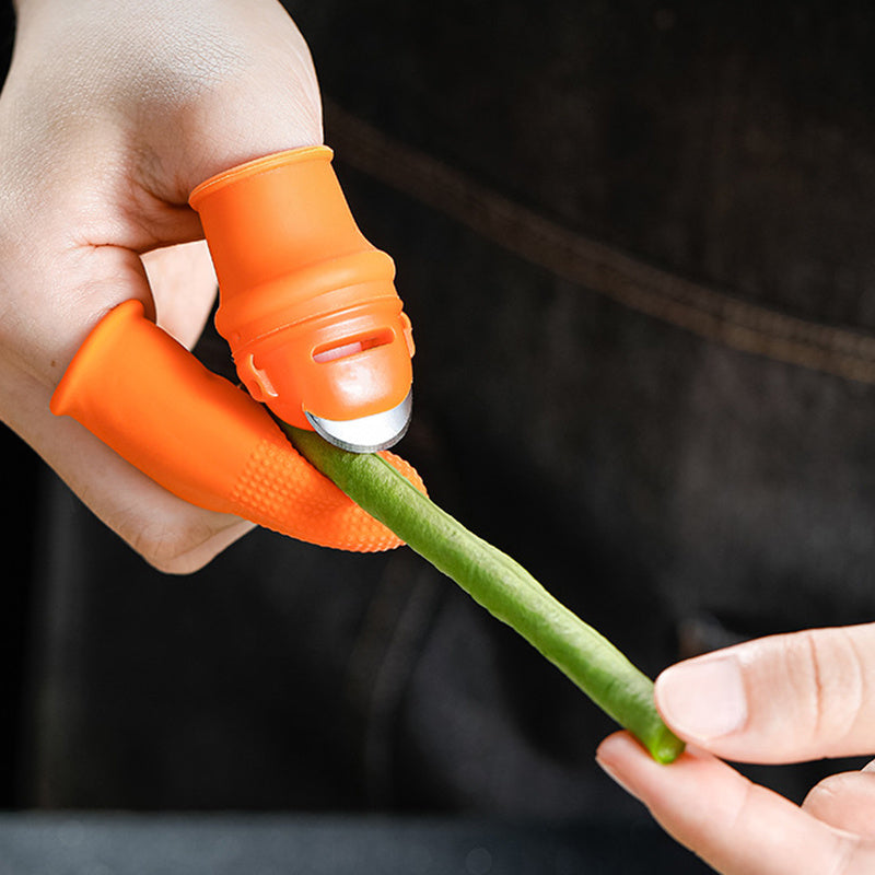 Cuchillo de silicona para pulgar, Protector de dedos, engranajes para cortar verduras, cosecha, pellizco, hoja de planta, tijeras, guantes de jardín