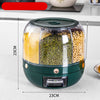 Contenedor de almacenamiento de alimentos grande, barriles de arroz giratorios 360, dispensador de cereales sellado, tanque de arroz, caja de granos, contenedor de almacenamiento de cocina